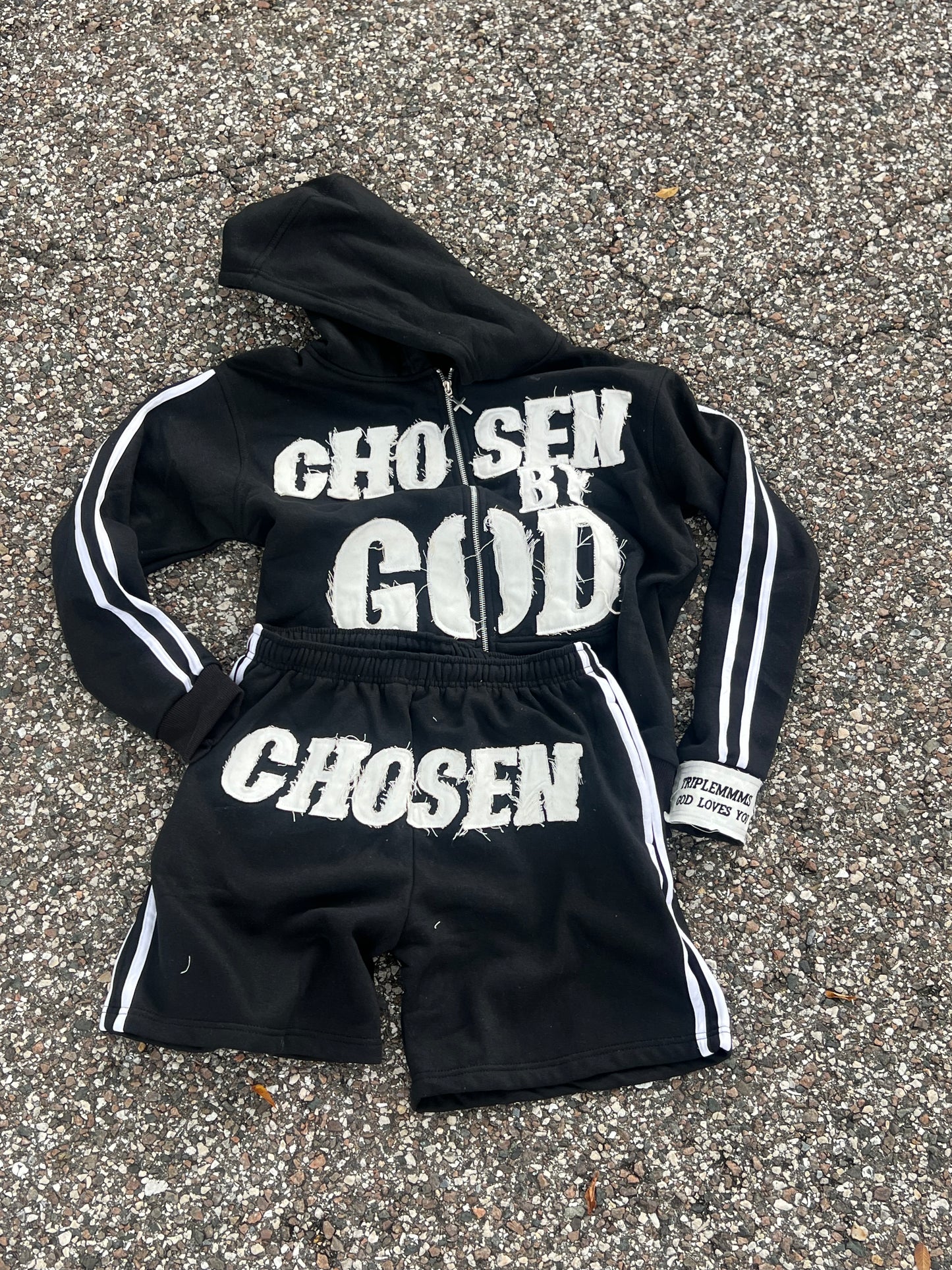 CHOSEN BY GOD WHITE AND BLACK UNISEX SETS