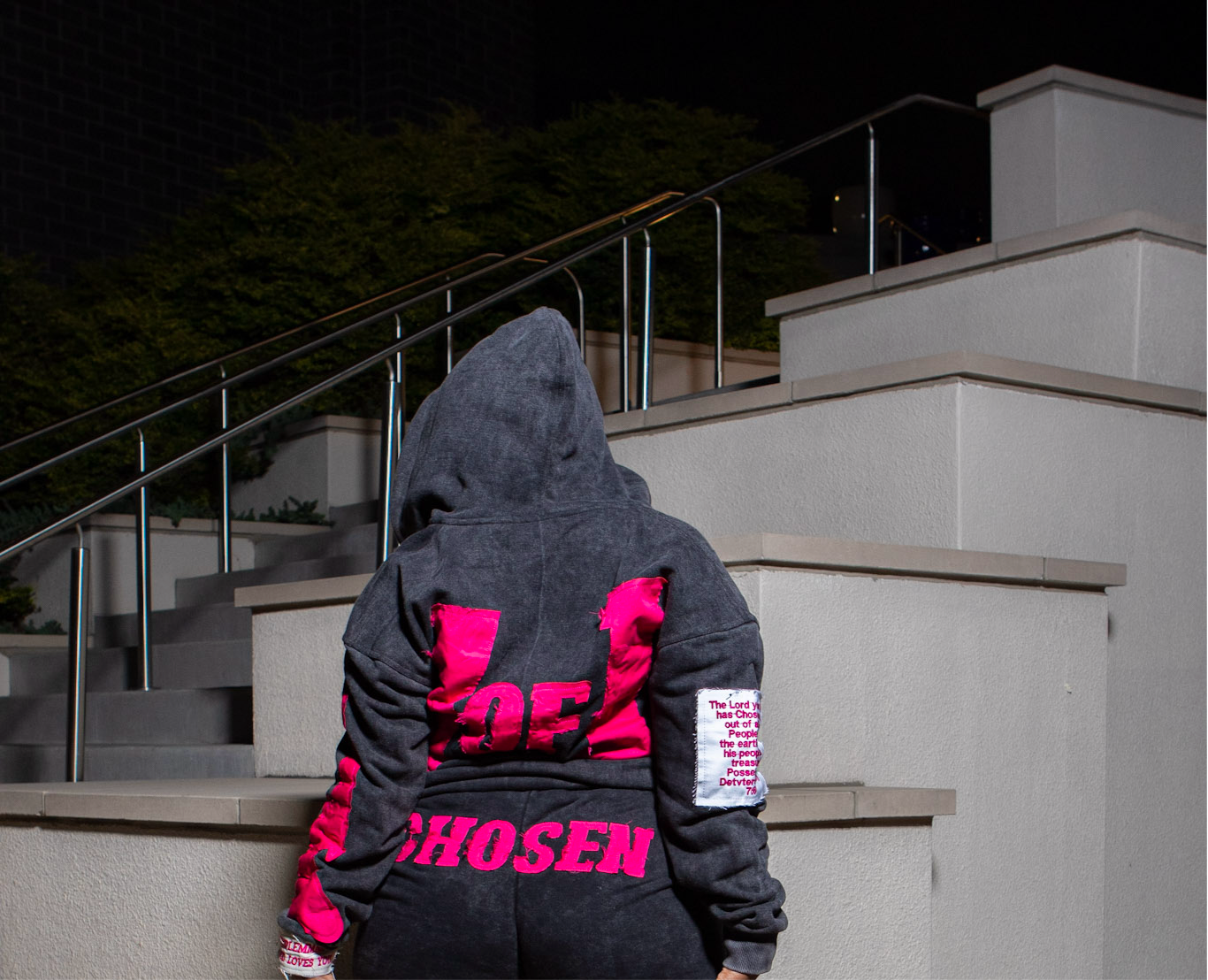 DARK GREY AND PINK CHOSEN BY GOD JACKET ONLY